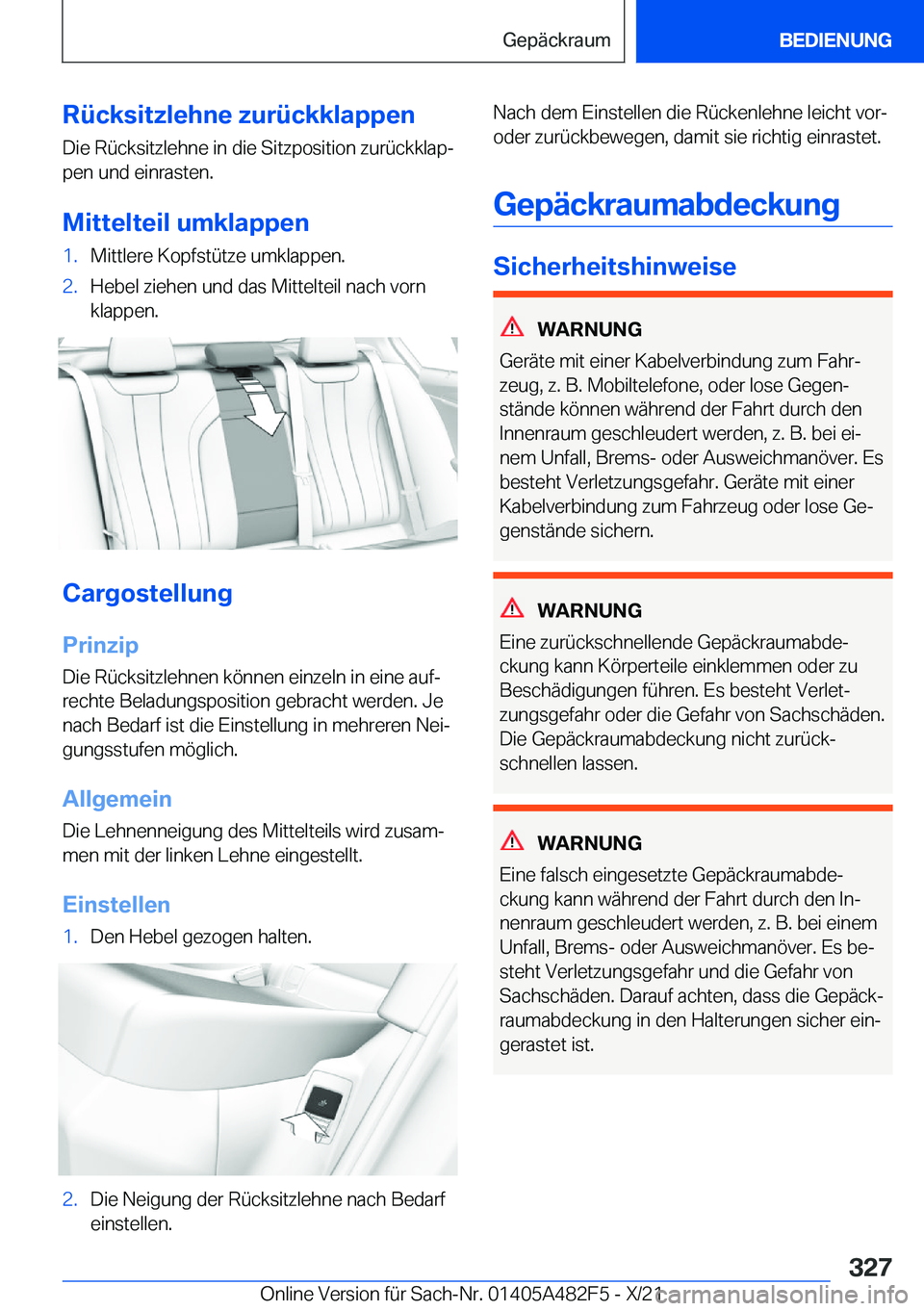 BMW X3 2022  Betriebsanleitungen (in German) �R�