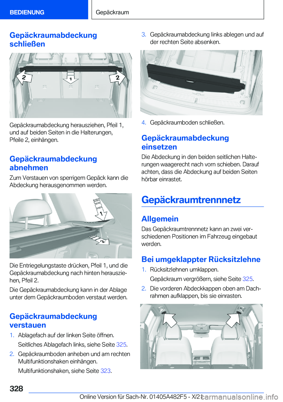 BMW X3 2022  Betriebsanleitungen (in German) �G�e�p�