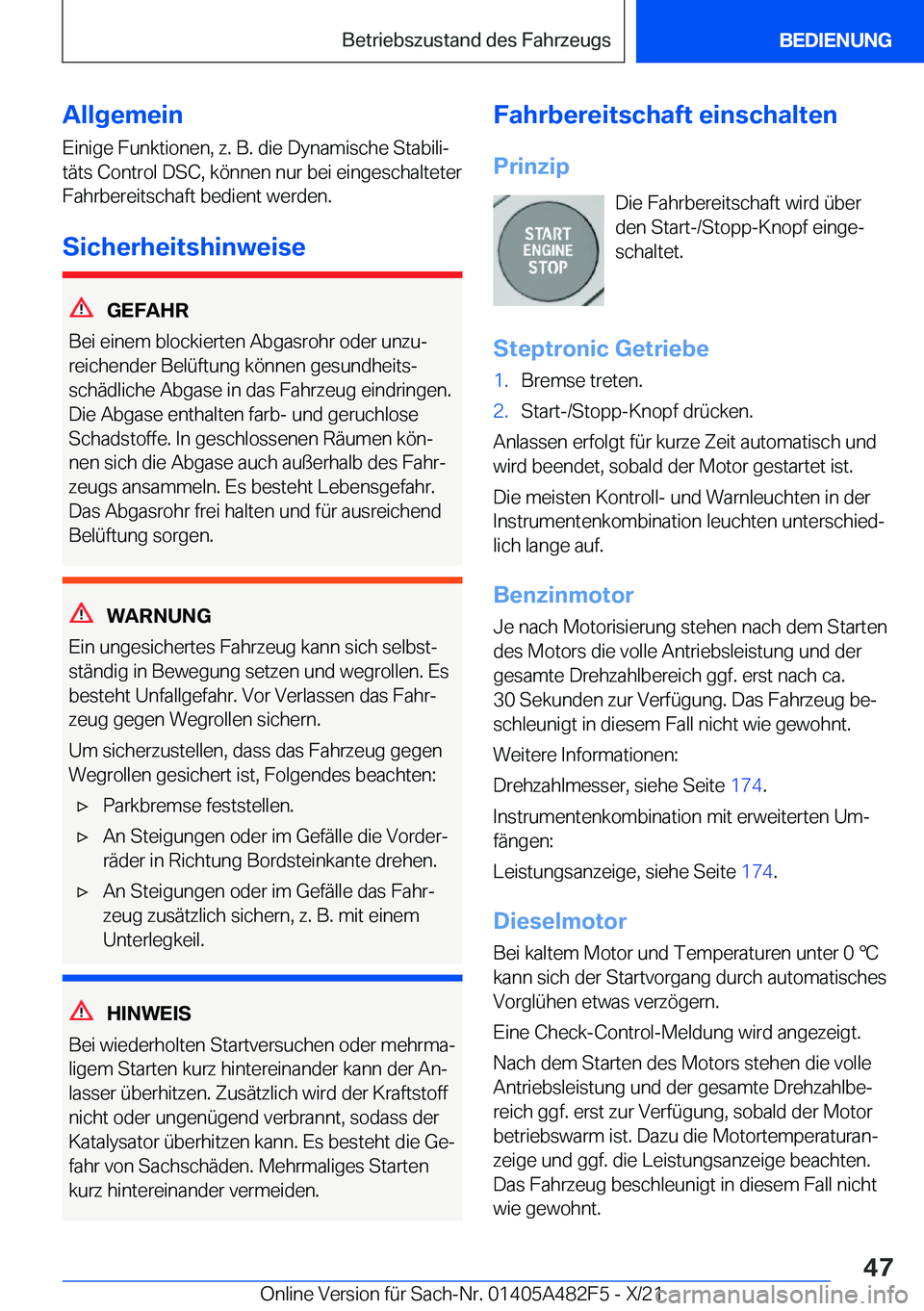 BMW X3 2022  Betriebsanleitungen (in German) �A�l�l�g�e�m�e�i�n
�E�i�n�i�g�e��F�u�n�k�t�i�o�n�e�n�,��z�.��B�.��d�i�e��D�y�n�a�m�i�s�c�h�e��S�t�a�b�i�l�ij �t�