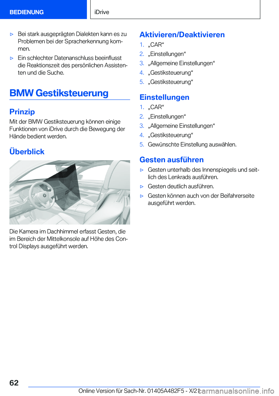 BMW X3 2022  Betriebsanleitungen (in German) x�B�e�i��s�t�a�r�k��a�u�s�g�e�p�r�