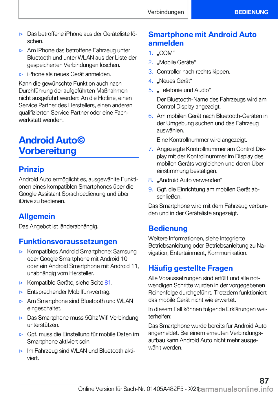 BMW X3 2022  Betriebsanleitungen (in German) x�D�a�s��b�e�t�r�o�f�f�e�n�e��i�P�h�o�n�e��a�u�s��d�e�r��G�e�r�