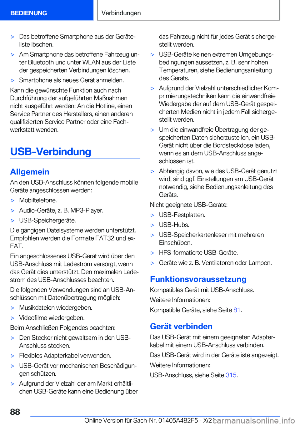 BMW X3 2022  Betriebsanleitungen (in German) x�D�a�s��b�e�t�r�o�f�f�e�n�e��S�m�a�r�t�p�h�o�n�e��a�u�s��d�e�r��G�e�r�