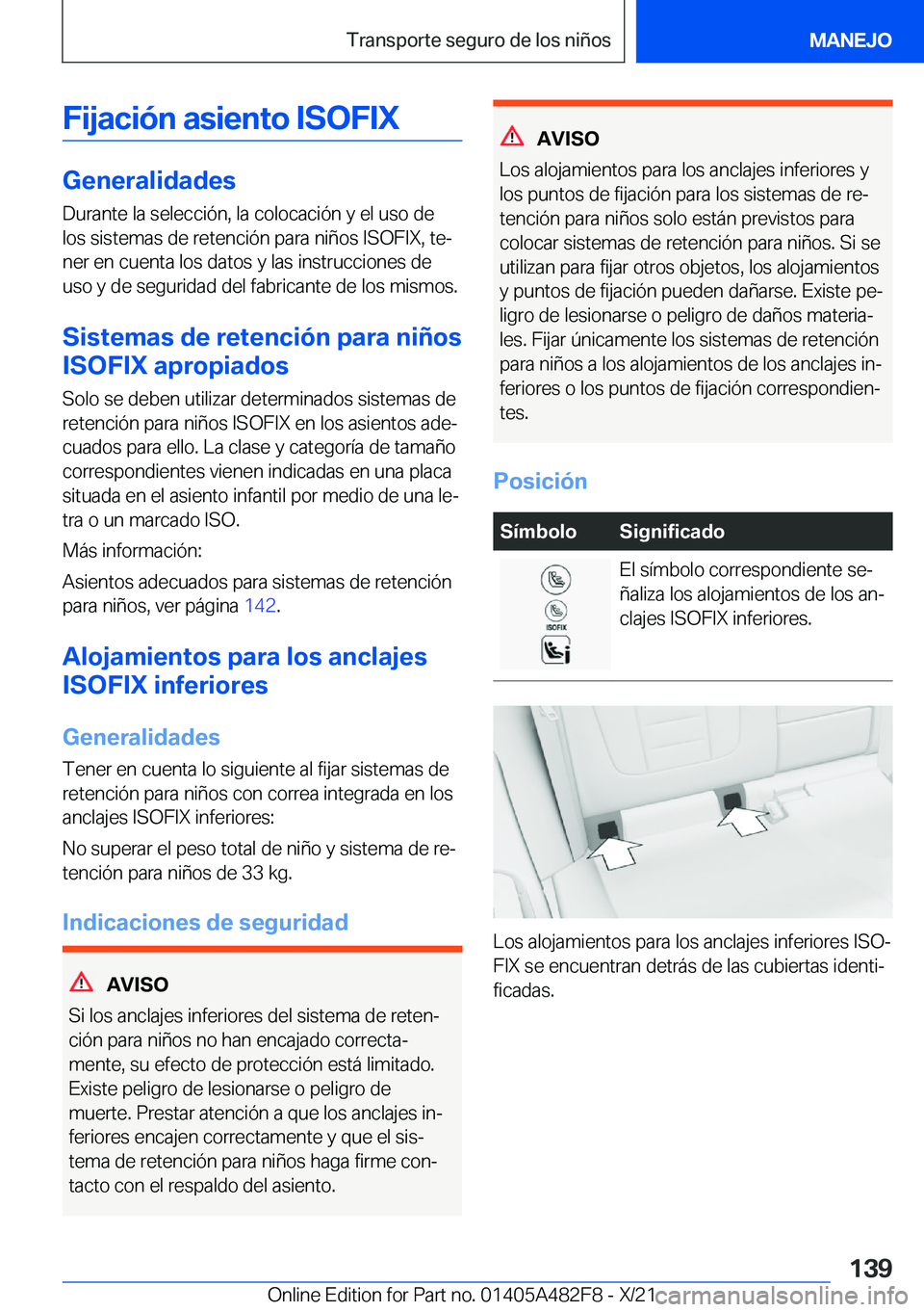 BMW X3 2022  Manuales de Empleo (in Spanish) �F�i�j�a�c�i�
