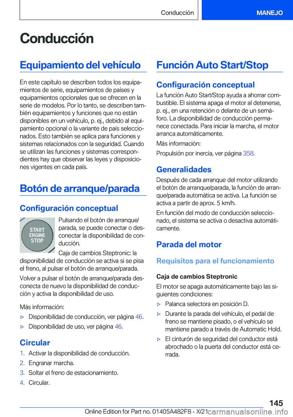 BMW X3 2022  Manuales de Empleo (in Spanish) �C�o�n�d�u�c�c�i�