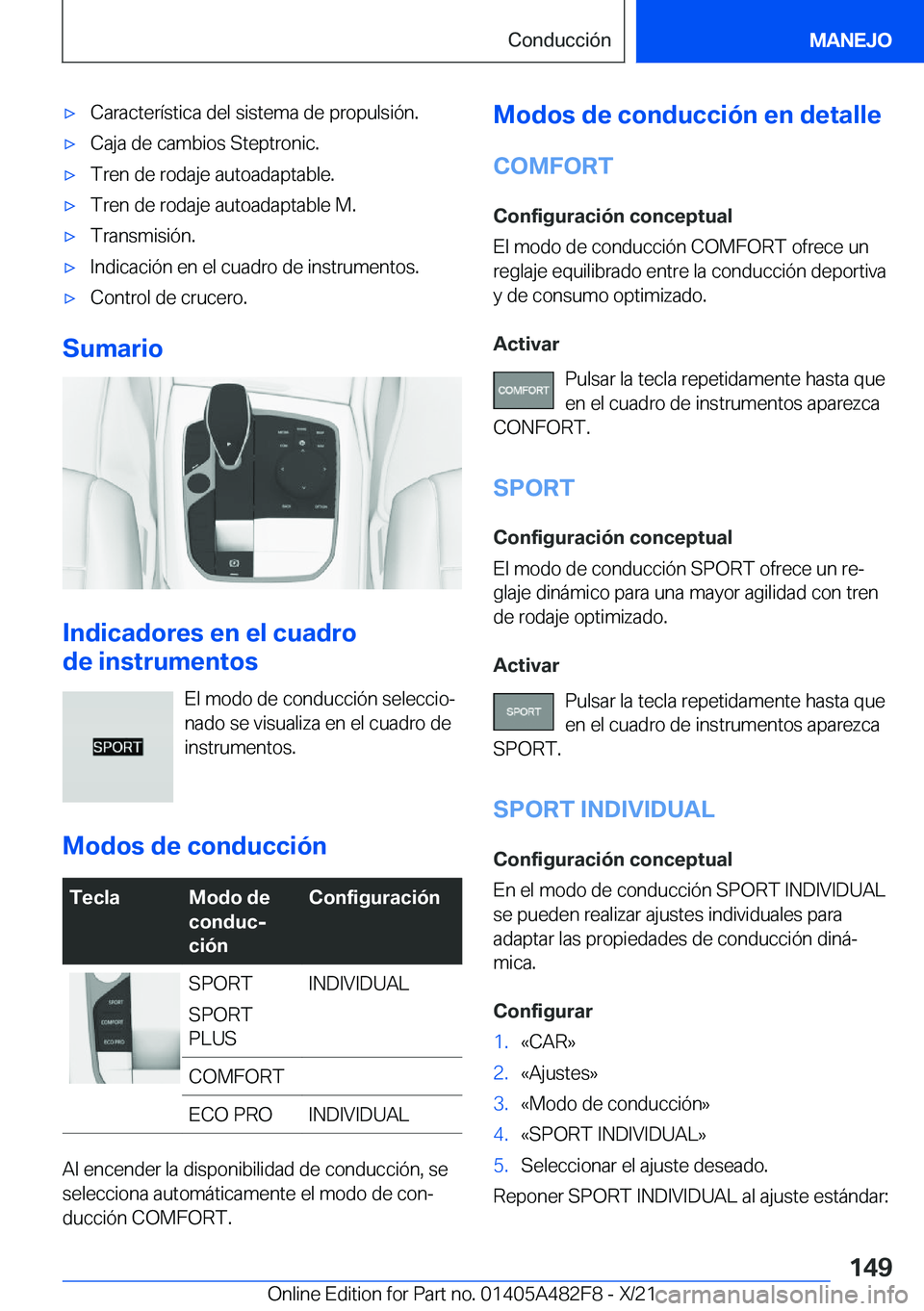 BMW X3 2022  Manuales de Empleo (in Spanish) x�C�a�r�a�c�t�e�r�