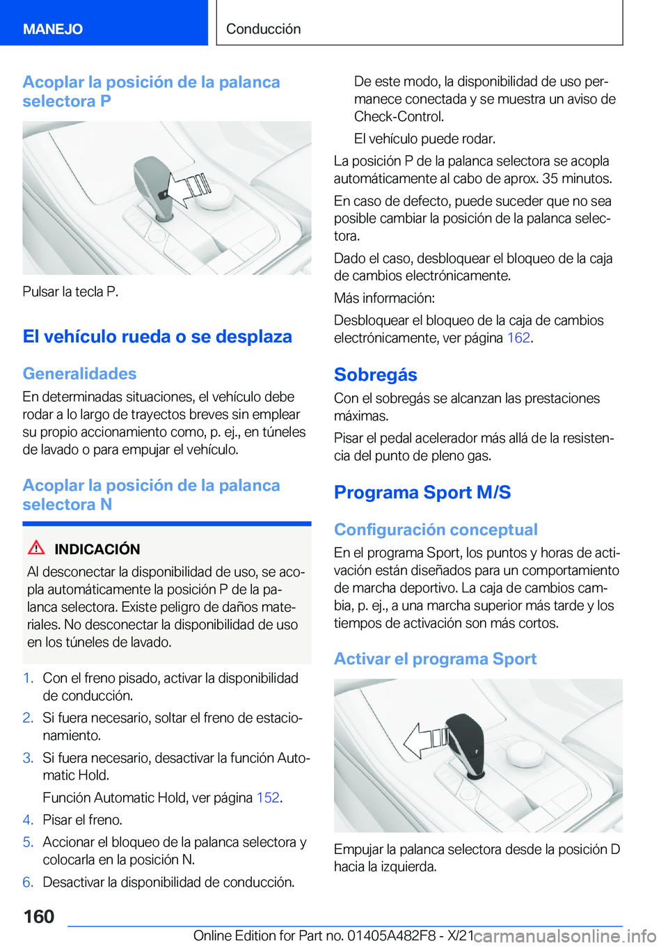 BMW X3 2022  Manuales de Empleo (in Spanish) �A�c�o�p�l�a�r��l�a��p�o�s�i�c�i�
