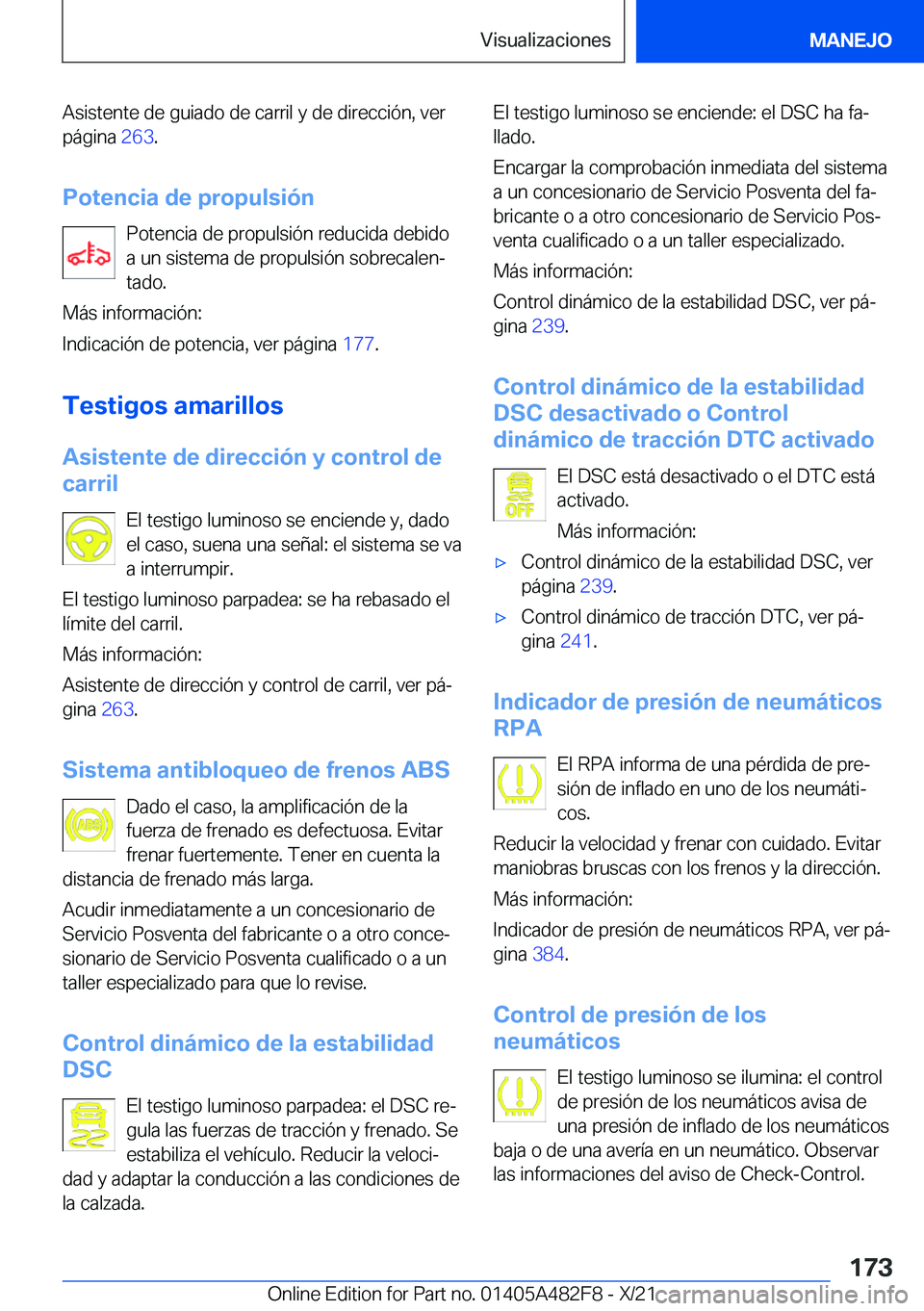 BMW X3 2022  Manuales de Empleo (in Spanish) �A�s�i�s�t�e�n�t�e��d�e��g�u�i�a�d�o��d�e��c�a�r�r�i�l��y��d�e��d�i�r�e�c�c�i�
