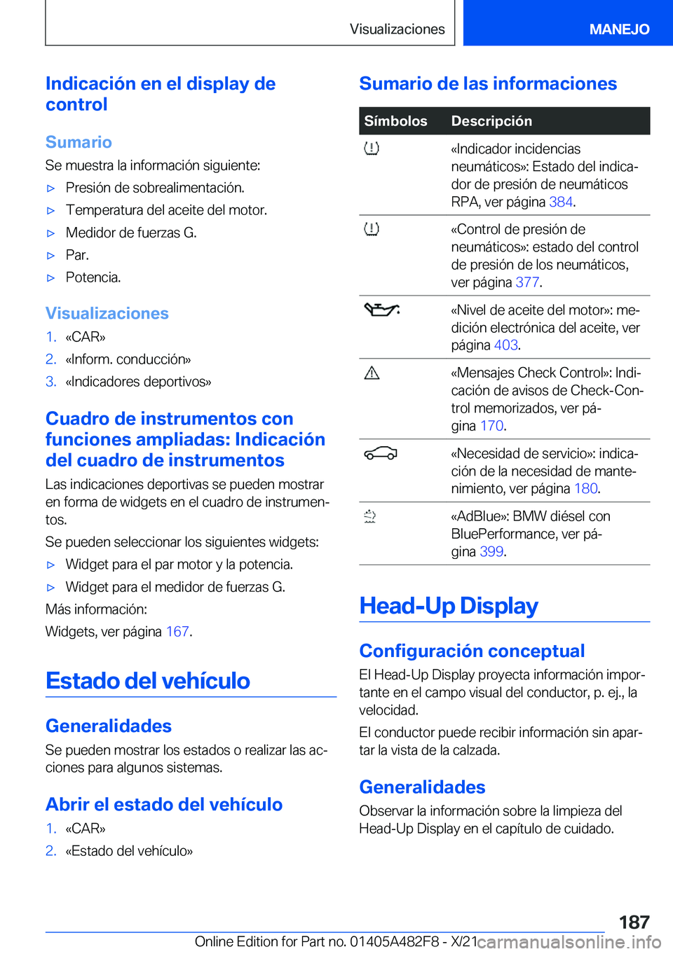 BMW X3 2022  Manuales de Empleo (in Spanish) �I�n�d�i�c�a�c�i�