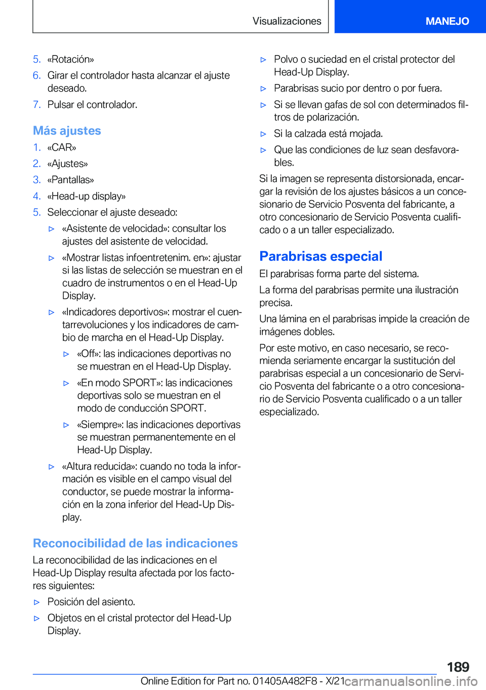 BMW X3 2022  Manuales de Empleo (in Spanish) �5�.�«�R�o�t�a�c�i�