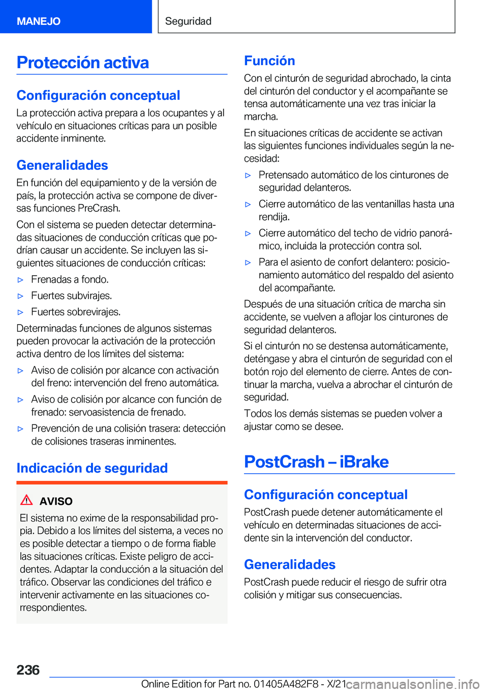 BMW X3 2022  Manuales de Empleo (in Spanish) �P�r�o�t�e�c�c�i�