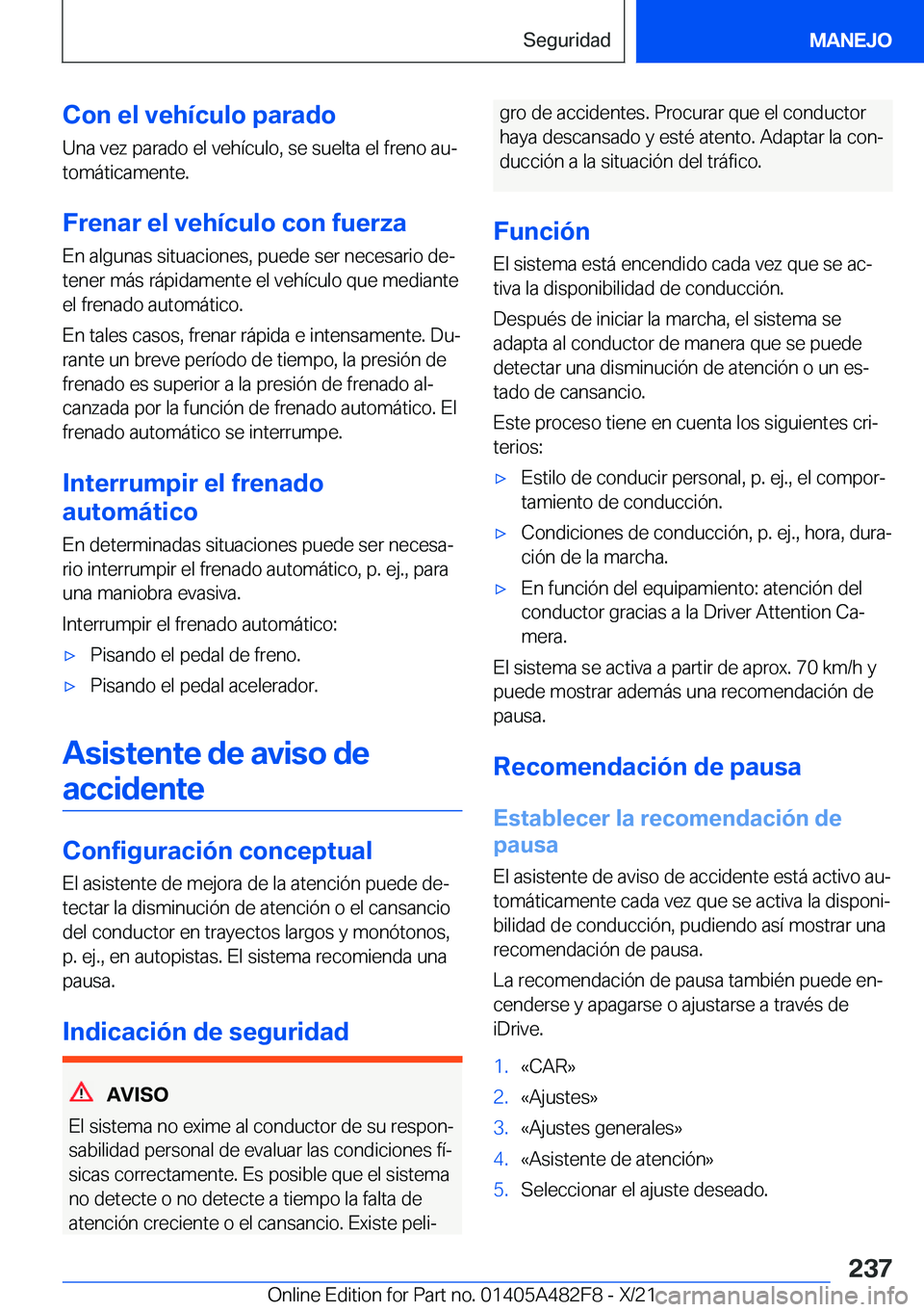 BMW X3 2022  Manuales de Empleo (in Spanish) �C�o�n��e�l��v�e�h�