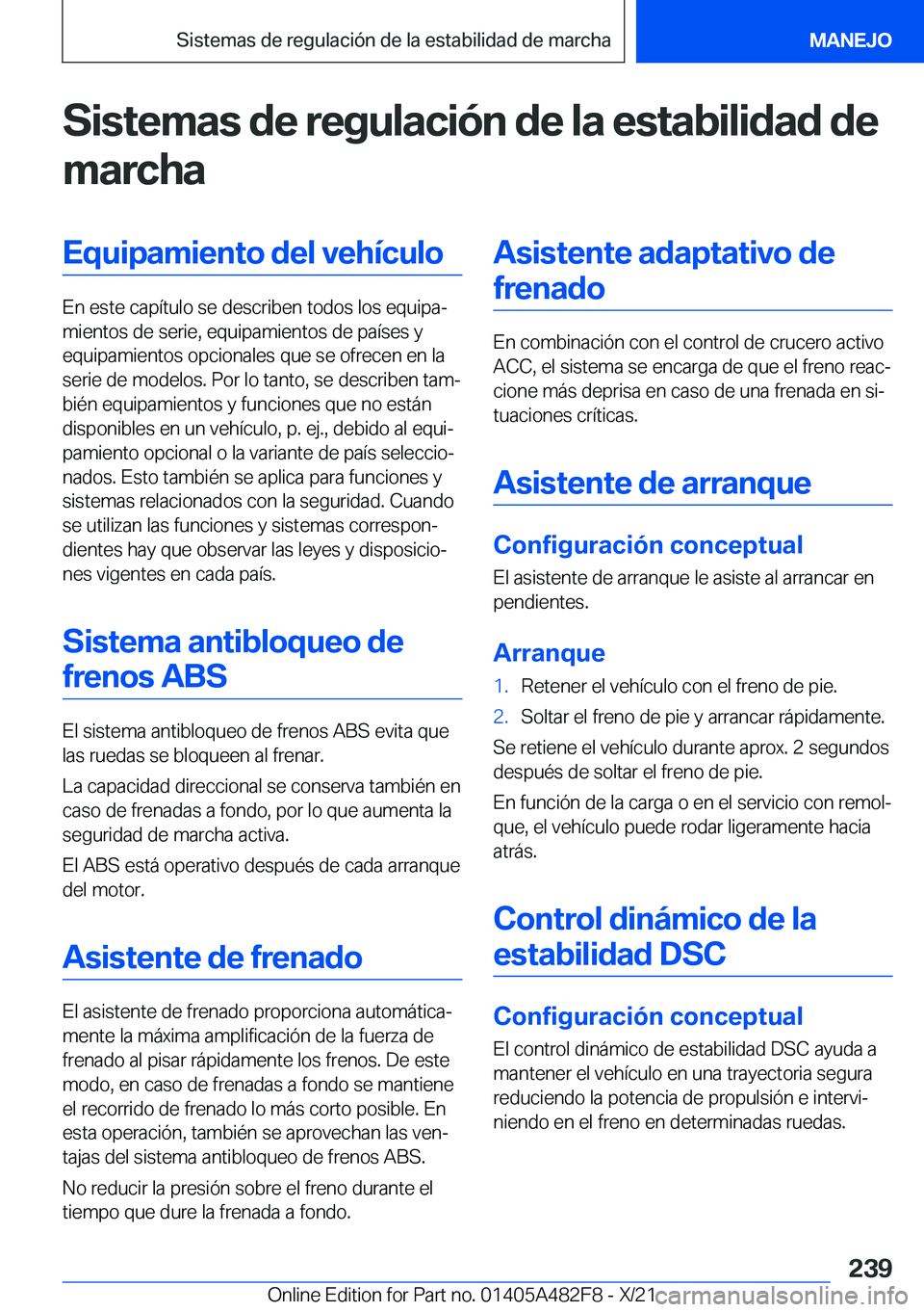 BMW X3 2022  Manuales de Empleo (in Spanish) �S�i�s�t�e�m�a�s��d�e��r�e�g�u�l�a�c�i�