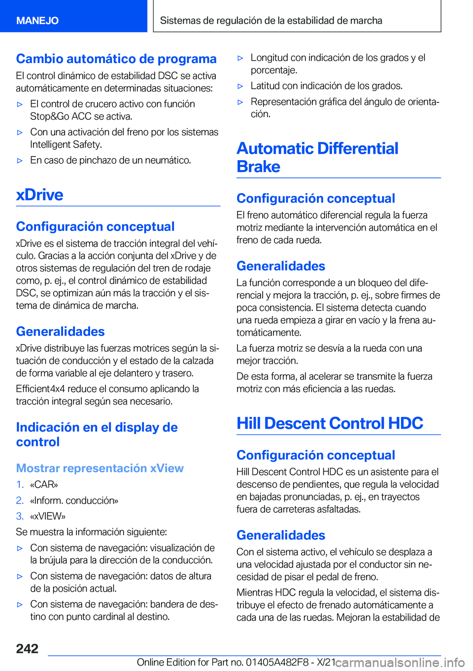 BMW X3 2022  Manuales de Empleo (in Spanish) �C�a�m�b�i�o��a�u�t�o�m�