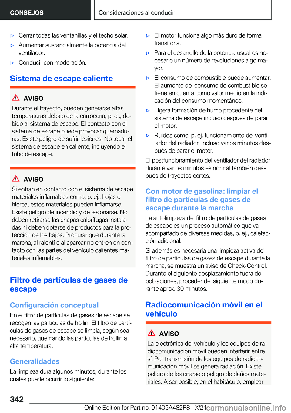BMW X3 2022  Manuales de Empleo (in Spanish) x�C�e�r�r�a�r��t�o�d�a�s��l�a�s��v�e�n�t�a�n�i�l�l�a�s��y��e�l��t�e�c�h�o��s�o�l�a�r�.x�A�u�m�e�n�t�a�r��s�u�s�t�a�n�c�i�a�l�m�e�n�t�e��l�a��p�o�t�e�n�c�i�a��d�e�l�v�e�n�t�i�l�a�d�o�r�.x