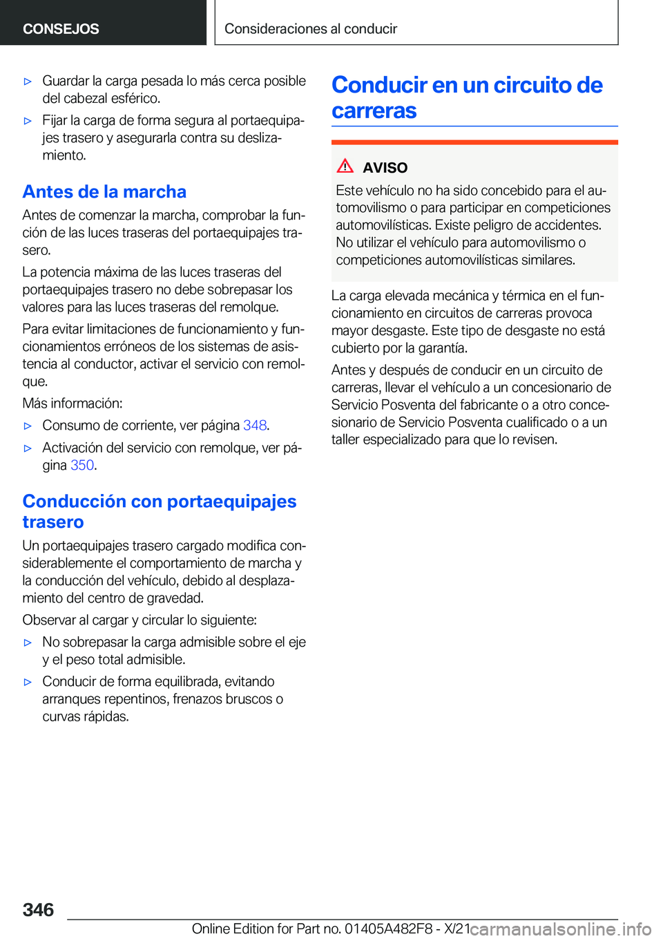 BMW X3 2022  Manuales de Empleo (in Spanish) x�G�u�a�r�d�a�r��l�a��c�a�r�g�a��p�e�s�a�d�a��l�o��m�