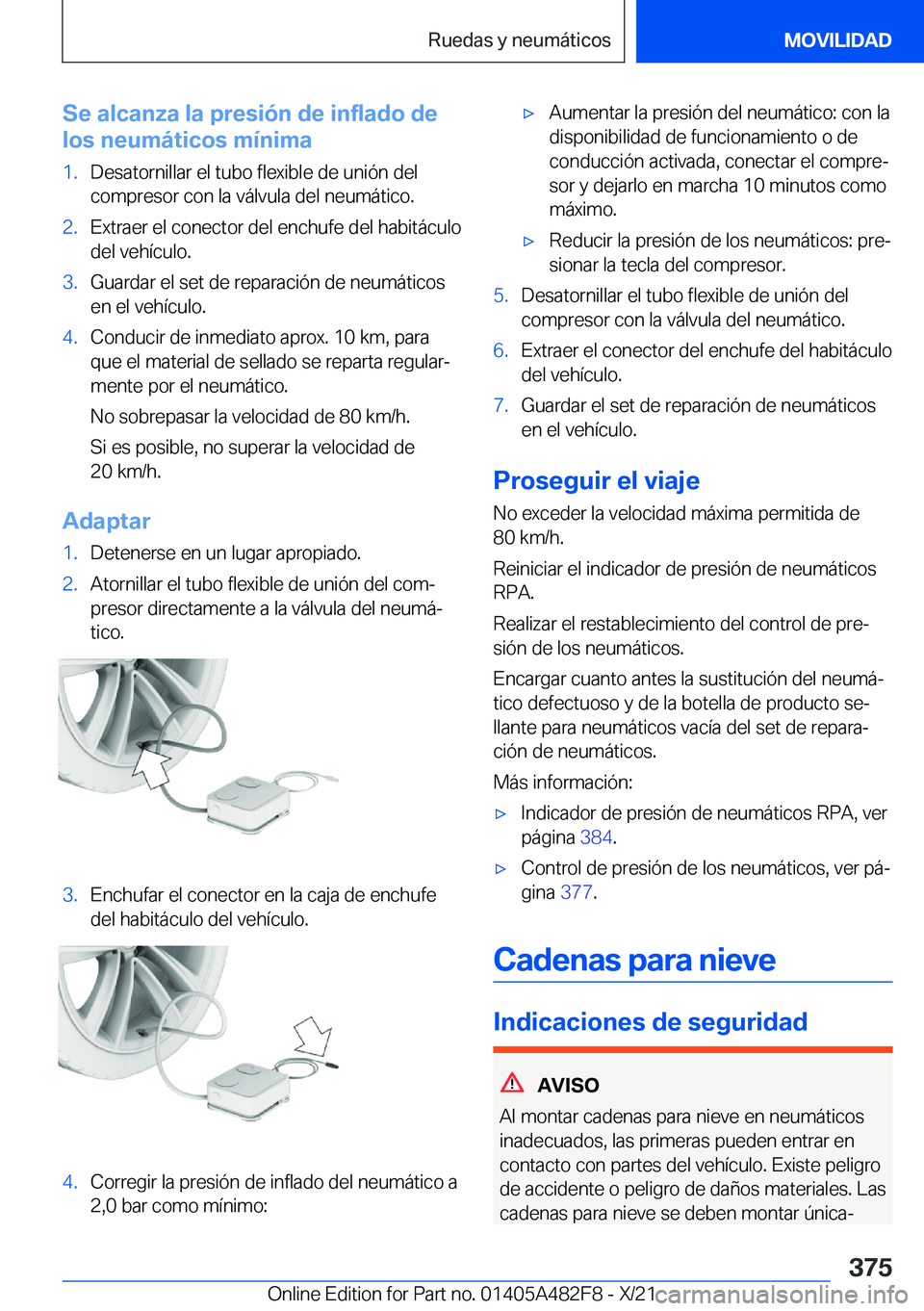 BMW X3 2022  Manuales de Empleo (in Spanish) �S�e��a�l�c�a�n�z�a��l�a��p�r�e�s�i�