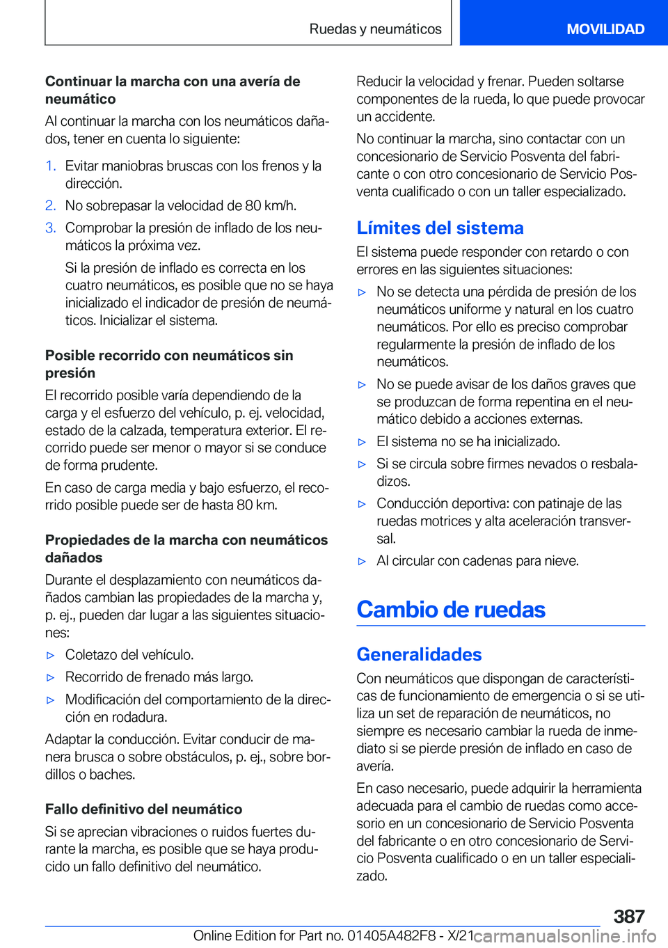 BMW X3 2022  Manuales de Empleo (in Spanish) �C�o�n�t�i�n�u�a�r��l�a��m�a�r�c�h�a��c�o�n��u�n�a��a�v�e�r�