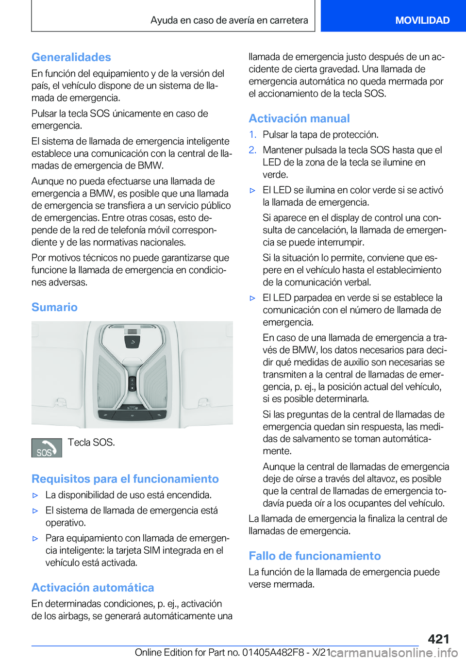 BMW X3 2022  Manuales de Empleo (in Spanish) �G�e�n�e�r�a�l�i�d�a�d�e�s
�E�n��f�u�n�c�i�