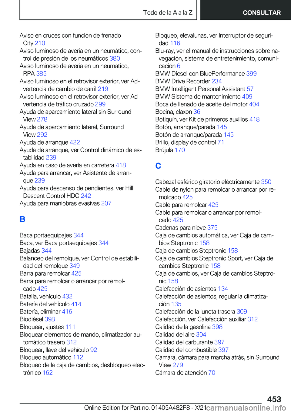 BMW X3 2022  Manuales de Empleo (in Spanish) �A�v�i�s�o��e�n��c�r�u�c�e�s��c�o�n��f�u�n�c�i�