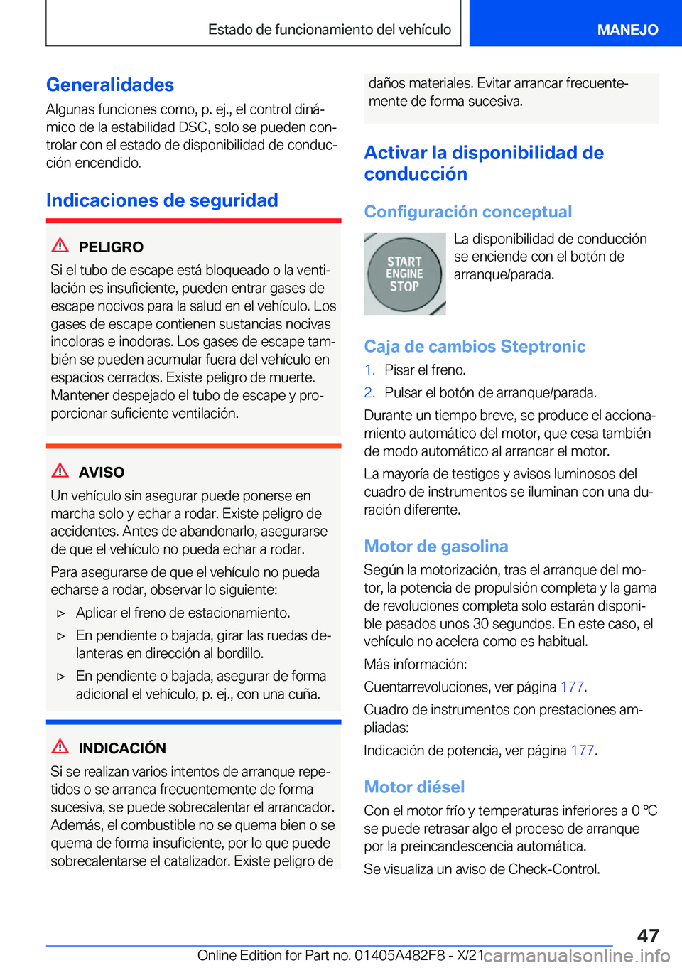 BMW X3 2022  Manuales de Empleo (in Spanish) �G�e�n�e�r�a�l�i�d�a�d�e�s
�A�l�g�u�n�a�s��f�u�n�c�i�o�n�e�s��c�o�m�o�,��p�.��e�j�.�,��e�l��c�o�n�t�r�o�l��d�i�n�