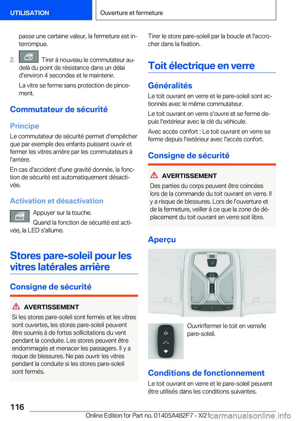 BMW X3 2022  Notices Demploi (in French) �p�a�s�s�e��u�n�e��c�e�r�t�a�i�n�e��v�a�l�e�u�r�,��l�a��f�e�r�m�e�t�u�r�e��e�s�t��i�nj�t�e�r�r�o�m�p�u�e�.�2�.���T�i�r�e�r��
