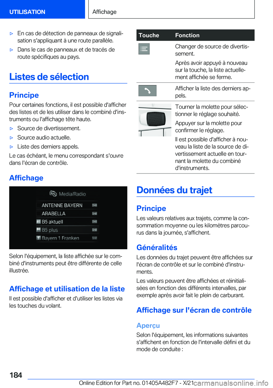 BMW X3 2022  Notices Demploi (in French) 'x�E�n��c�a�s��d�e��d�é�t�e�c�t�i�o�n��d�e��p�a�n�n�e�a�u�x��d�e��s�i�g�n�a�l�ij
�s�a�t�i�o�n��s�'�a�p�p�l�i�q�u�a�n�t��