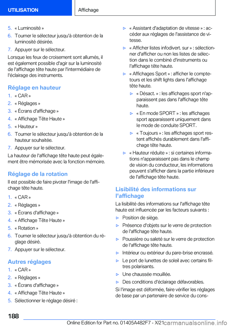 BMW X3 2022  Notices Demploi (in French) �5�.�k��L�u�m�i�n�o�s�i�t�é��{�6�.�T�o�u�r�n�e�r��l�e��s�é�l�e�c�t�e�u�r��j�u�s�q�u�'�