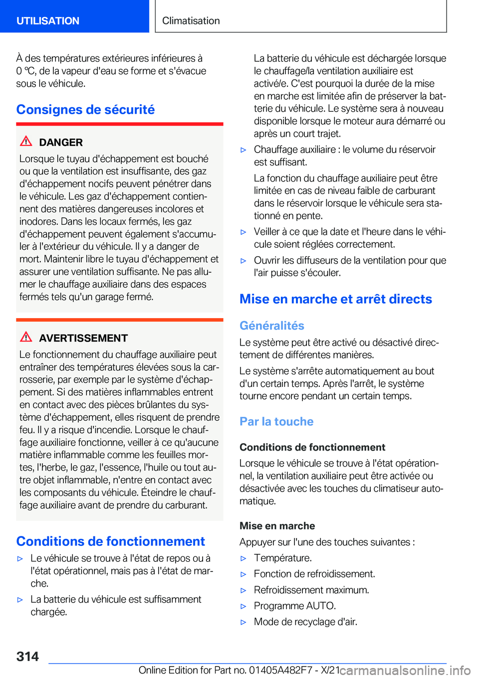 BMW X3 2022  Notices Demploi (in French) �