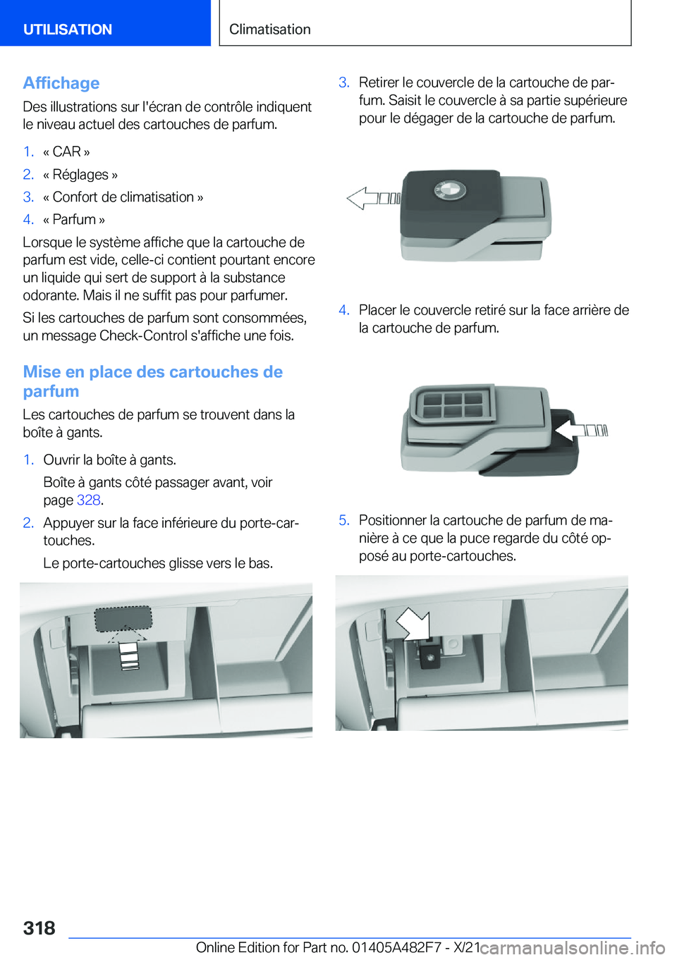 BMW X3 2022  Notices Demploi (in French) �A�f�f�i�c�h�a�g�e�D�e�s��i�l�l�u�s�t�r�a�t�i�o�n�s��s�u�r��l�'�é�c�r�a�n��d�e��c�o�n�t�r�