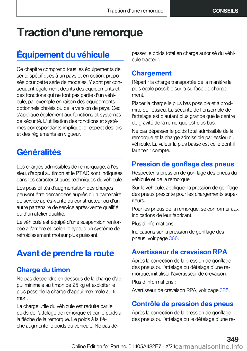 BMW X3 2022  Notices Demploi (in French) �T�r�a�c�t�i�o�n��d�'�u�n�e��r�e�m�o�r�q�u�e�