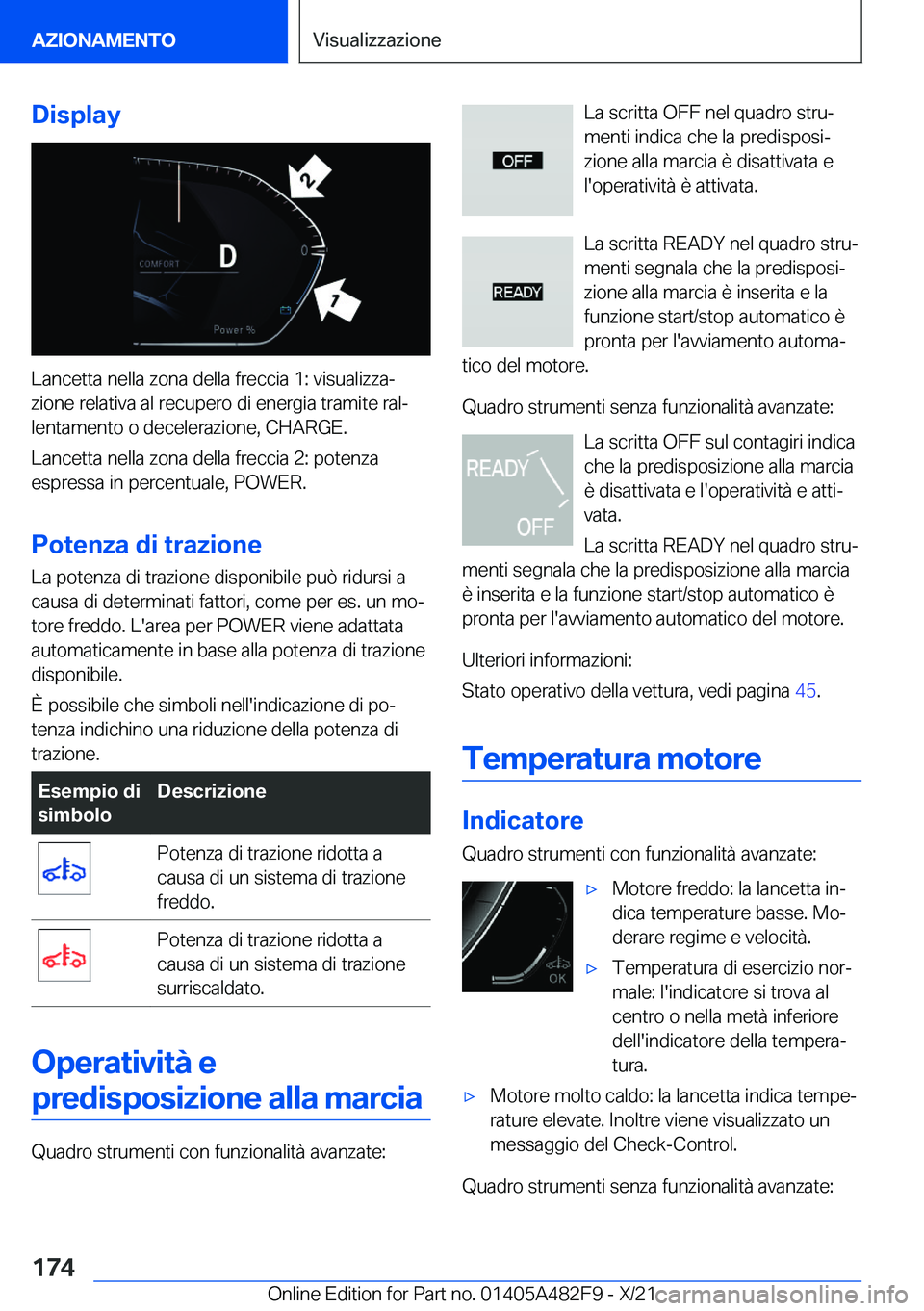 BMW X3 2022  Libretti Di Uso E manutenzione (in Italian) �D�i�s�p�l�a�y
�L�a�n�c�e�t�t�a��n�e�l�l�a��z�o�n�a��d�e�l�l�a��f�r�e�c�c�i�a��1�:��v�i�s�u�a�l�i�z�z�aª�z�i�o�n�e��r�e�l�a�t�i�v�a��a�l��r�e�c�u�p�e�r�o��d�i��e�n�e�r�g�i�a��t�r�a�m�i�t
