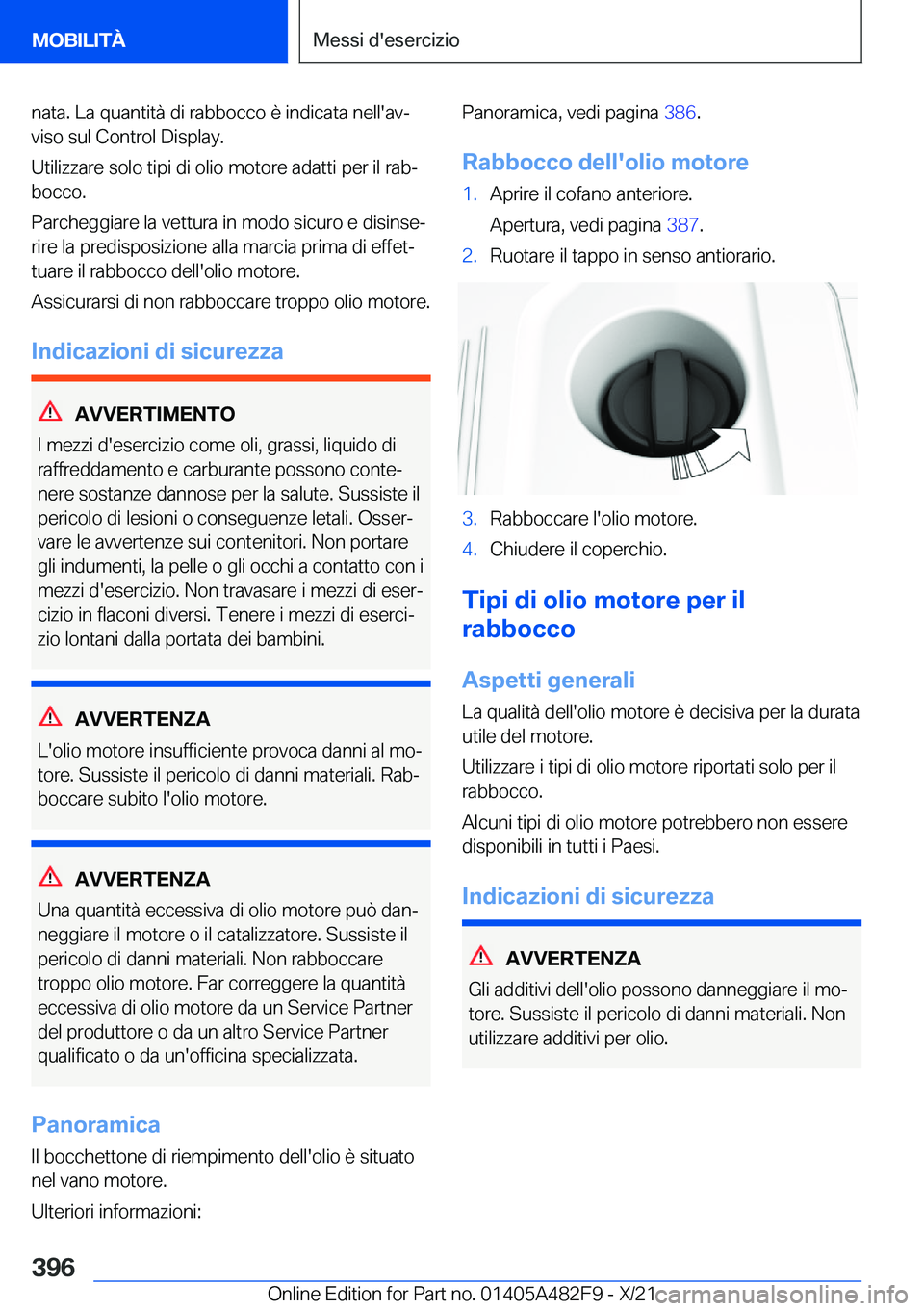 BMW X3 2022  Libretti Di Uso E manutenzione (in Italian) �n�a�t�a�.��L�a��q�u�a�n�t�i�t�