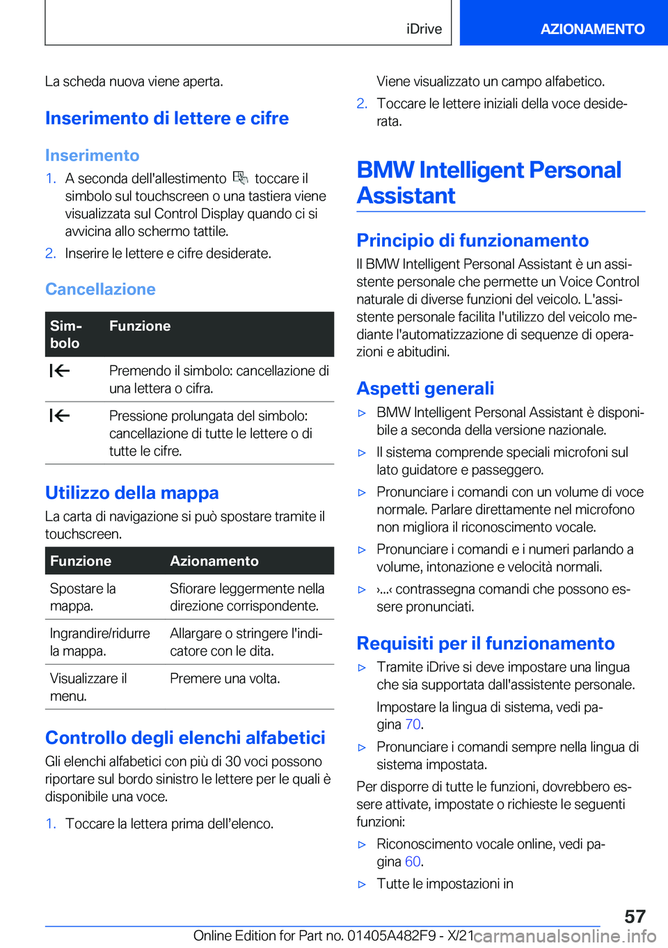 BMW X3 2022  Libretti Di Uso E manutenzione (in Italian) �L�a��s�c�h�e�d�a��n�u�o�v�a��v�i�e�n�e��a�p�e�r�t�a�.�I�n�s�e�r�i�m�e�n�t�o��d�i��l�e�t�t�e�r�e��e��c�i�f�r�e
�I�n�s�e�r�i�m�e�n�t�o�1�.�A��s�e�c�o�n�d�a��d�e�l�l�'�a�l�l�e�s�t�i�m�e�n�