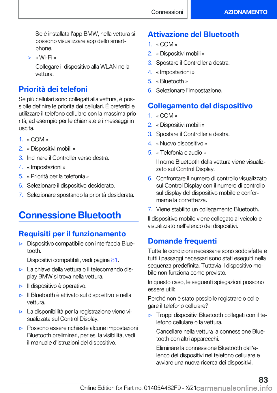 BMW X3 2022  Libretti Di Uso E manutenzione (in Italian) �S�e��è��i�n�s�t�a�l�l�a�t�a��l�'�a�p�p��B�M�W�,��n�e�l�l�a��v�e�t�t�u�r�a��s�i
�p�o�s�s�o�n�o��v�i�s�u�a�l�i�z�z�a�r�e��a�p�p��d�e�l�l�o��s�m�a�r�tª �p�h�o�n�e�.'x�«��W�i�-�F�