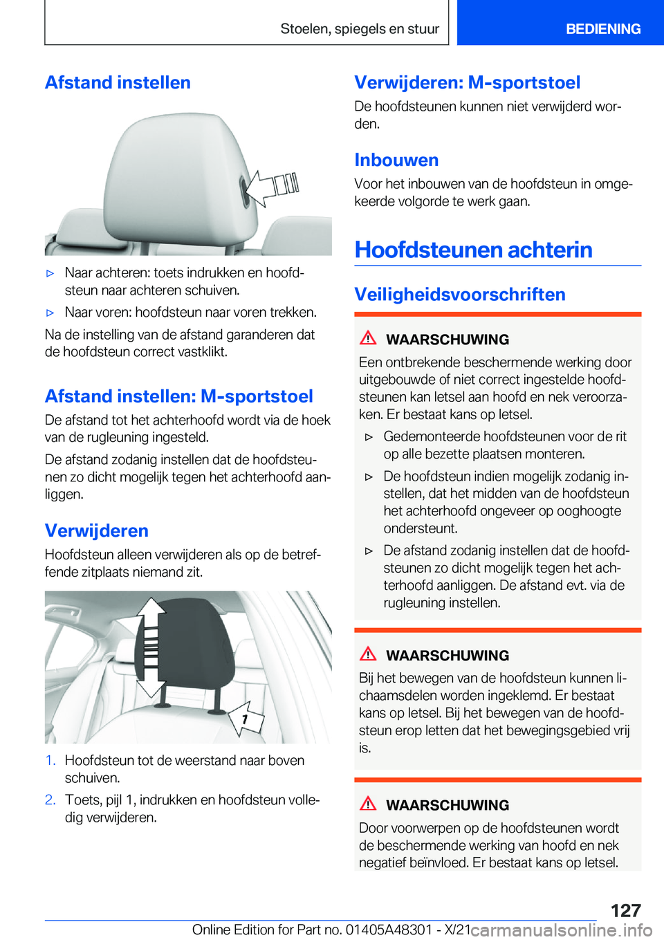 BMW X3 2022  Instructieboekjes (in Dutch) �A�f�s�t�a�n�d��i�n�s�t�e�l�l�e�n'x�N�a�a�r��a�c�h�t�e�r�e�n�:��t�o�e�t�s��i�n�d�r�u�k�k�e�n��e�n��h�o�o�f�dj�s�t�e�u�n��n�a�a�r��a�c�h�t�e�r�e�n��s�c�h�u�i�v�e�n�.'x�N�a�a�r��v�o�r