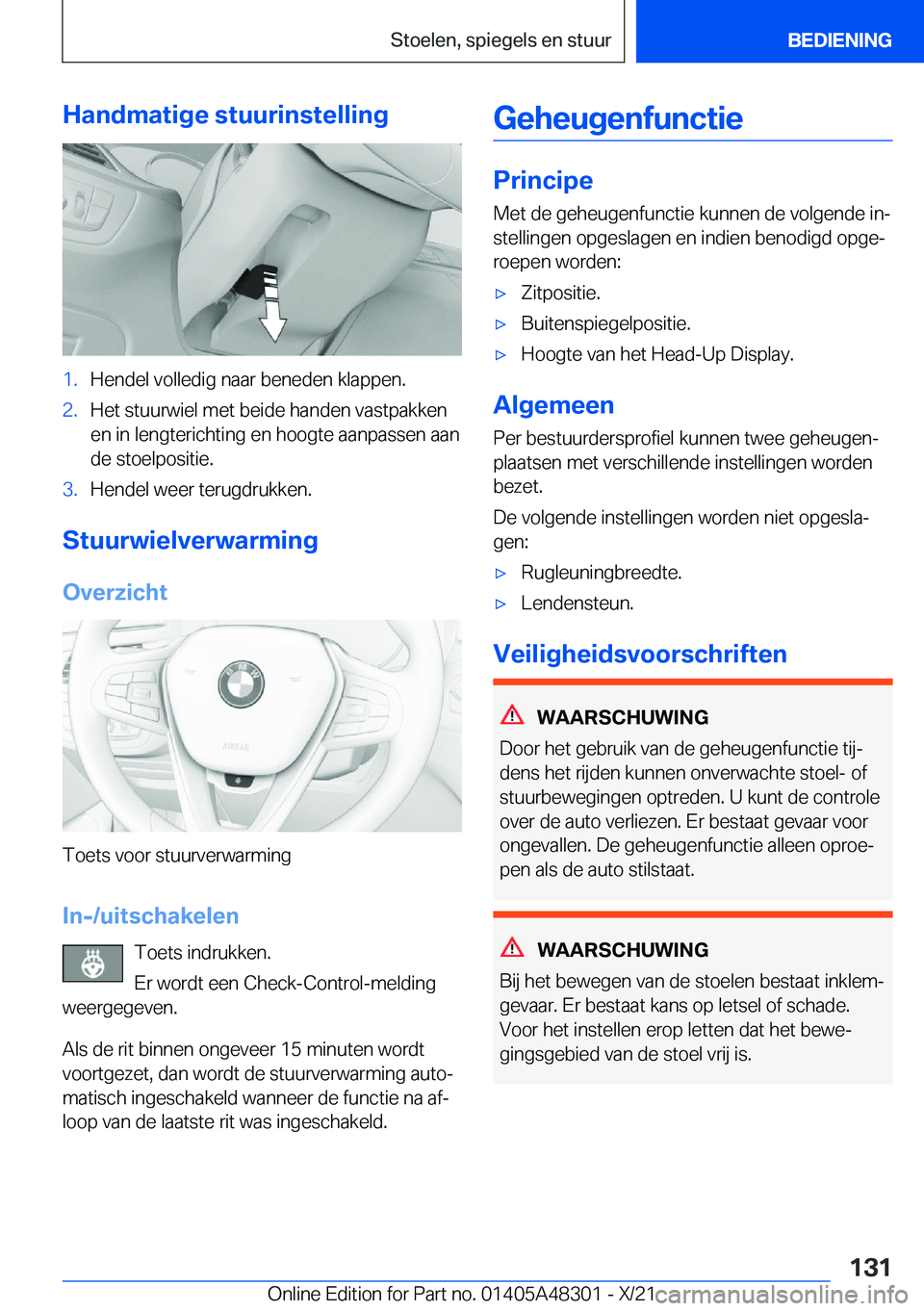 BMW X3 2022  Instructieboekjes (in Dutch) �H�a�n�d�m�a�t�i�g�e��s�t�u�u�r�i�n�s�t�e�l�l�i�n�g�1�.�H�e�n�d�e�l��v�o�l�l�e�d�i�g��n�a�a�r��b�e�n�e�d�e�n��k�l�a�p�p�e�n�.�2�.�H�e�t��s�t�u�u�r�w�i�e�l��m�e�t��b�e�i�d�e��h�a�n�d�e�n��v�a