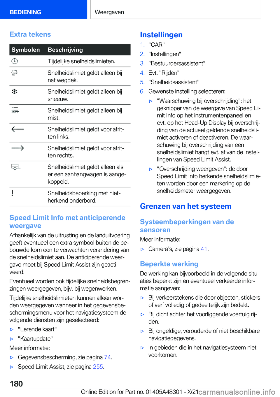 BMW X3 2022  Instructieboekjes (in Dutch) �E�x�t�r�a��t�e�k�e�n�s�S�y�m�b�o�l�e�n�B�e�s�c�h�r�i�j�v�i�n�g��T�i�j�d�e�l�i�j�k�e��s�n�e�l�h�e�i�d�s�l�i�m�i�e�t�e�n�.��S�n�e�l�h�e�i�d�s�l�i�m�i�e�t��g�e�l�d�t��a�l�l�e�e�n��b�i�j
�n�a�t��