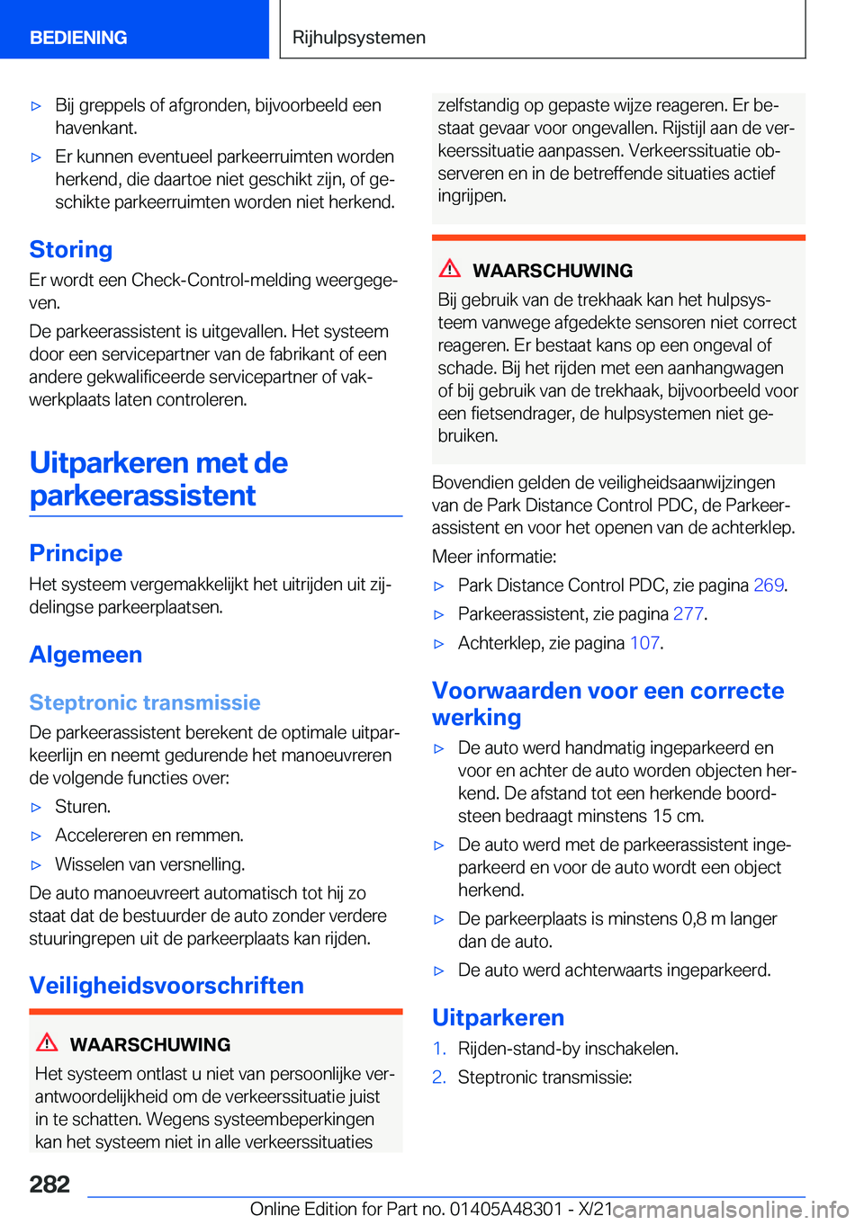 BMW X3 2022  Instructieboekjes (in Dutch) 'x�B�i�j��g�r�e�p�p�e�l�s��o�f��a�f�g�r�o�n�d�e�n�,��b�i�j�v�o�o�r�b�e�e�l�d��e�e�n
�h�a�v�e�n�k�a�n�t�.'x�E�r��k�u�n�n�e�n��e�v�e�n�t�u�e�e�l��p�a�r�k�e�e�r�r�u�i�m�t�e�n��w�o�r�d�e�