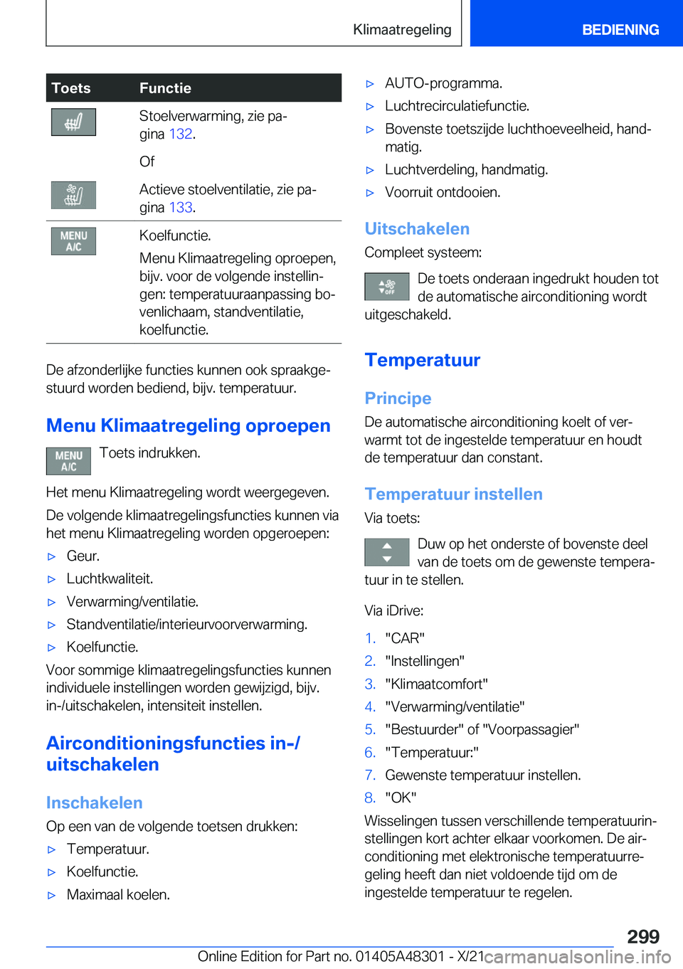 BMW X3 2022  Instructieboekjes (in Dutch) �T�o�e�t�s�F�u�n�c�t�i�e�S�t�o�e�l�v�e�r�w�a�r�m�i�n�g�,��z�i�e��p�aj
�g�i�n�a� �1�3�2�.�O�f�A�c�t�i�e�v�e��s�t�o�e�l�v�e�n�t�i�l�a�t�i�e�,��z�i�e��p�aj
�g�i�n�a� �1�3�3�.�K�o�e�l�f�u�n�c�t�i