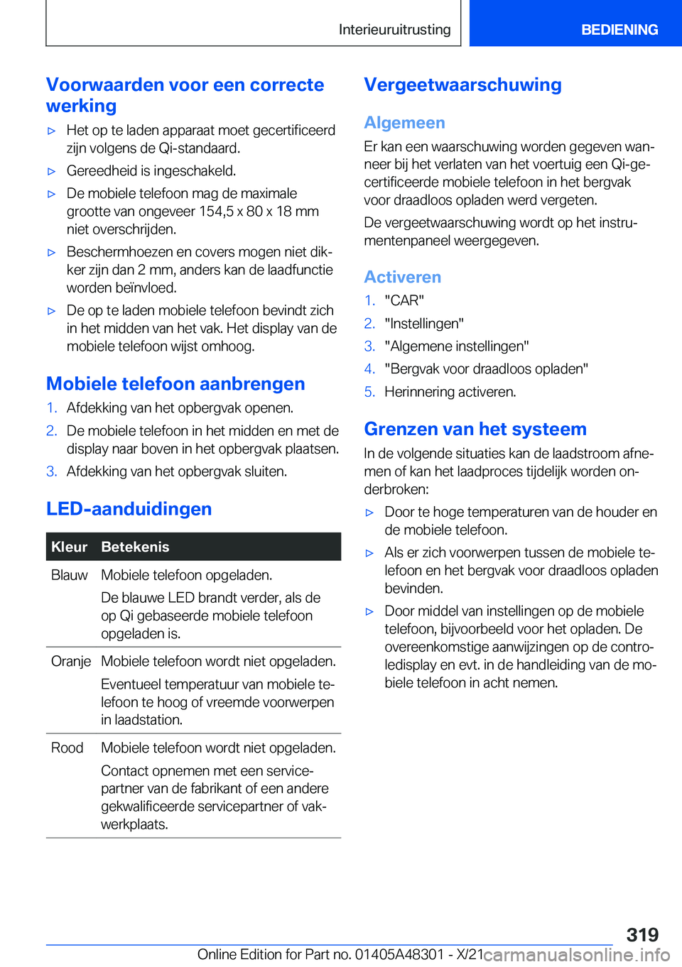 BMW X3 2022  Instructieboekjes (in Dutch) �V�o�o�r�w�a�a�r�d�e�n��v�o�o�r��e�e�n��c�o�r�r�e�c�t�e
�w�e�r�k�i�n�g'x�H�e�t��o�p��t�e��l�a�d�e�n��a�p�p�a�r�a�a�t��m�o�e�t��g�e�c�e�r�t�i�f�i�c�e�e�r�d
�z�i�j�n��v�o�l�g�e�n�s��d�e�