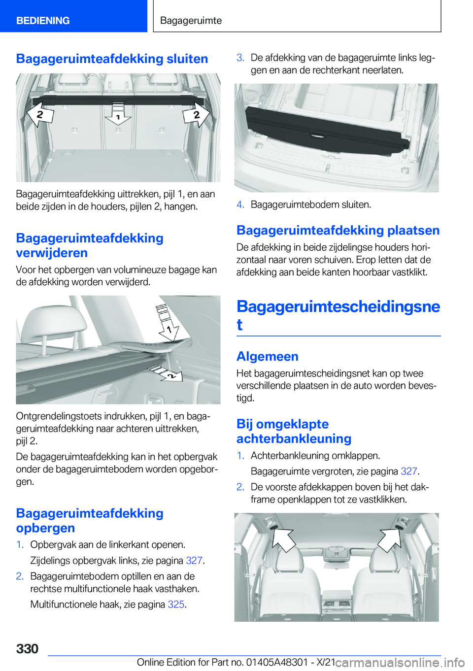 BMW X3 2022  Instructieboekjes (in Dutch) �B�a�g�a�g�e�r�u�i�m�t�e�a�f�d�e�k�k�i�n�g��s�l�u�i�t�e�n
�B�a�g�a�g�e�r�u�i�m�t�e�a�f�d�e�k�k�i�n�g��u�i�t�t�r�e�k�k�e�n�,��p�i�j�l��1�,��e�n��a�a�n�b�e�i�d�e��z�i�j�d�e�n��i�n��d�e��h�o�u�