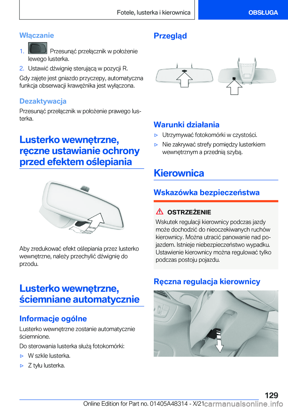 BMW X3 2022  Instrukcja obsługi (in Polish) �W�ł�ą�c�z�a�n�i�e�1�.���P�r�z�e�s�u�n�
