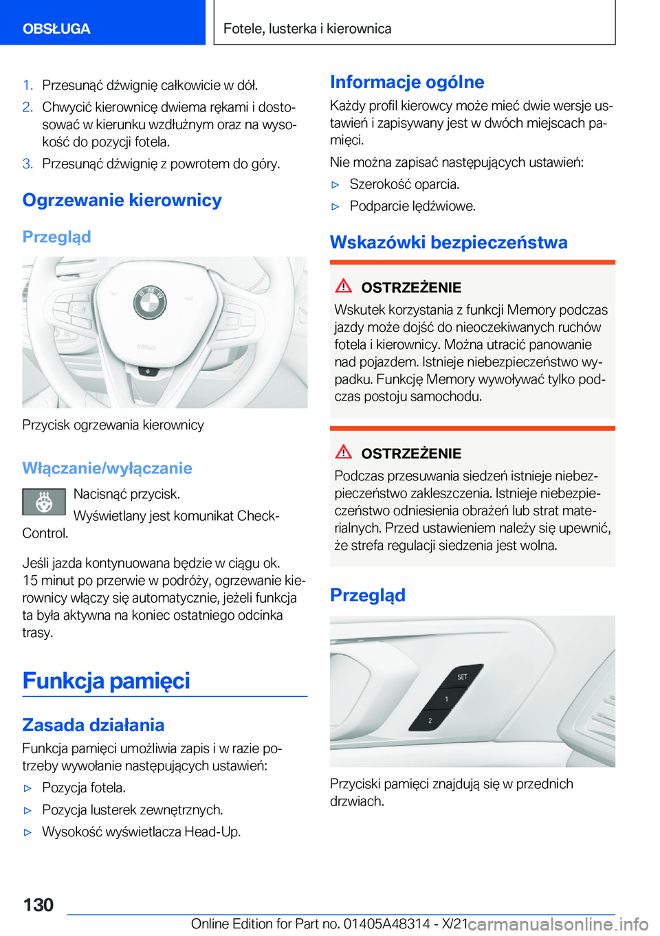 BMW X3 2022  Instrukcja obsługi (in Polish) �1�.�P�r�z�e�s�u�n�