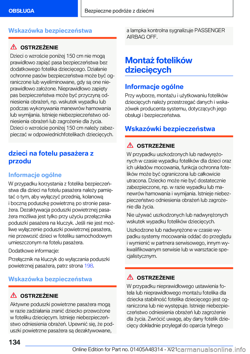 BMW X3 2022  Instrukcja obsługi (in Polish) �W�s�k�a�z�