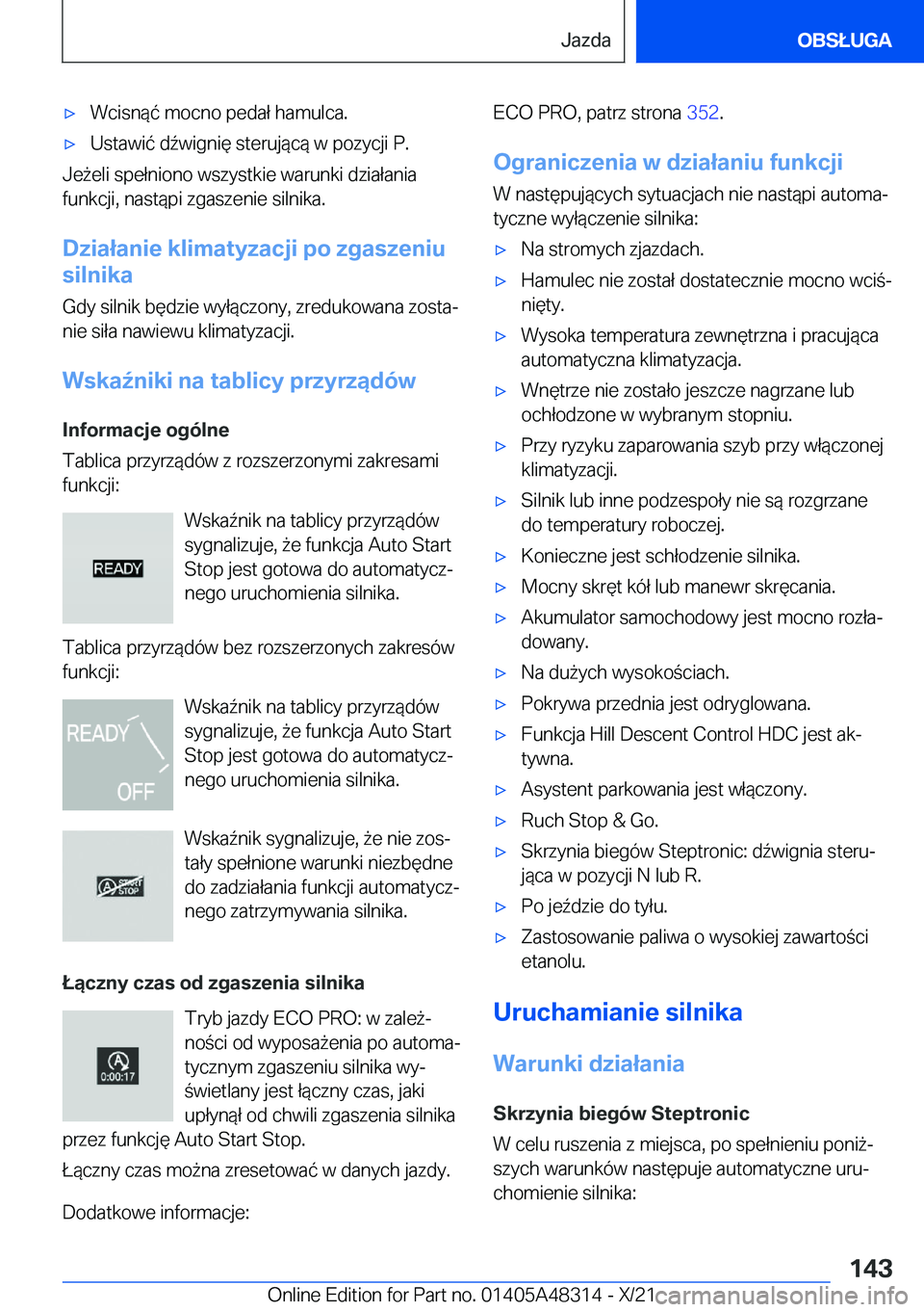 BMW X3 2022  Instrukcja obsługi (in Polish) 'x�W�c�i�s�n�