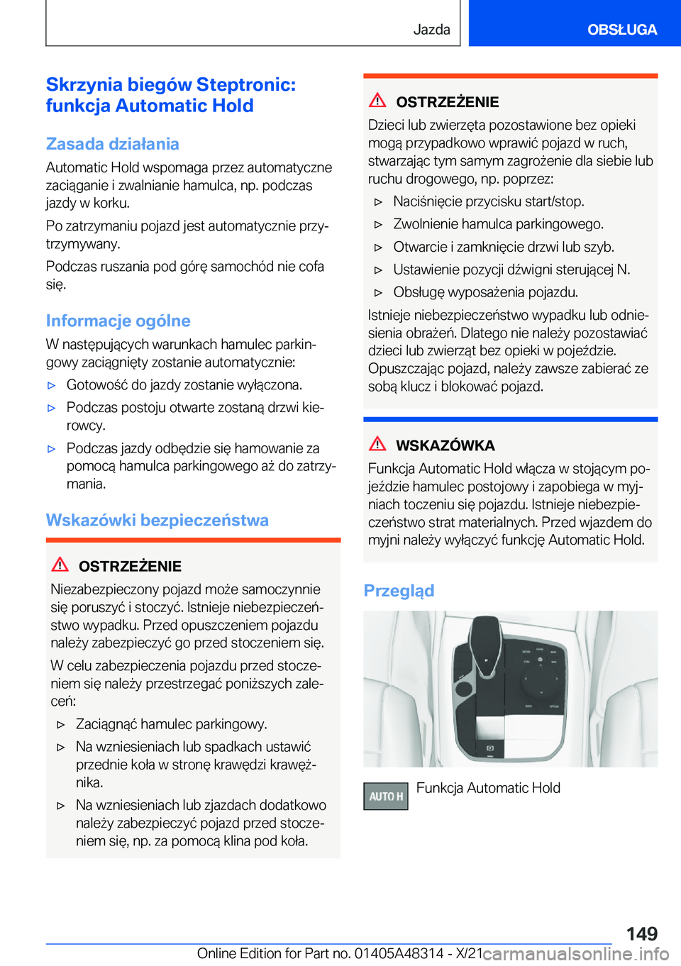 BMW X3 2022  Instrukcja obsługi (in Polish) �S�k�r�z�y�n�i�a��b�i�e�g�