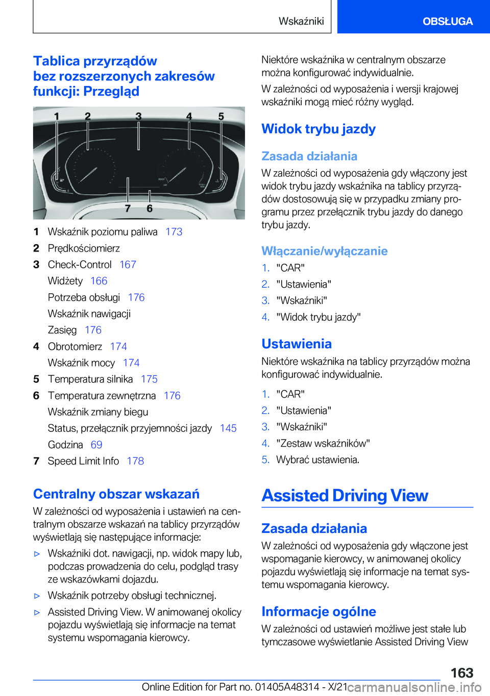 BMW X3 2022  Instrukcja obsługi (in Polish) �T�a�b�l�i�c�a��p�r�z�y�r�z�ą�d�