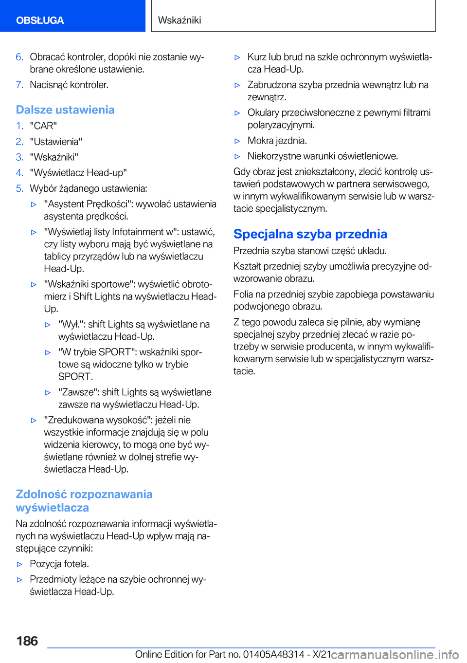 BMW X3 2022  Instrukcja obsługi (in Polish) �6�.�O�b�r�a�c�a�