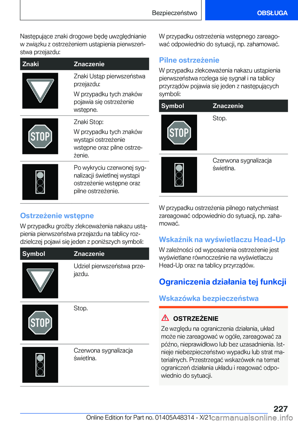 BMW X3 2022  Instrukcja obsługi (in Polish) �N�a�s�t�