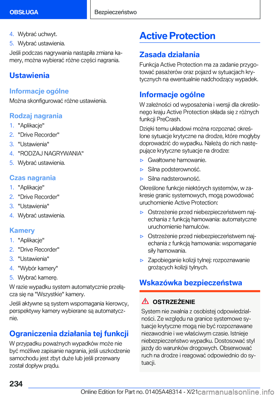 BMW X3 2022  Instrukcja obsługi (in Polish) �4�.�W�y�b�r�a�
